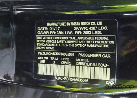 2017 Infiniti Qx30 Premium из США, поврежденный, VIN SJKCH5CR5HA035066